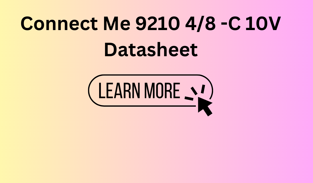 Connect Me 9210 4/8 -C 10V Datasheet