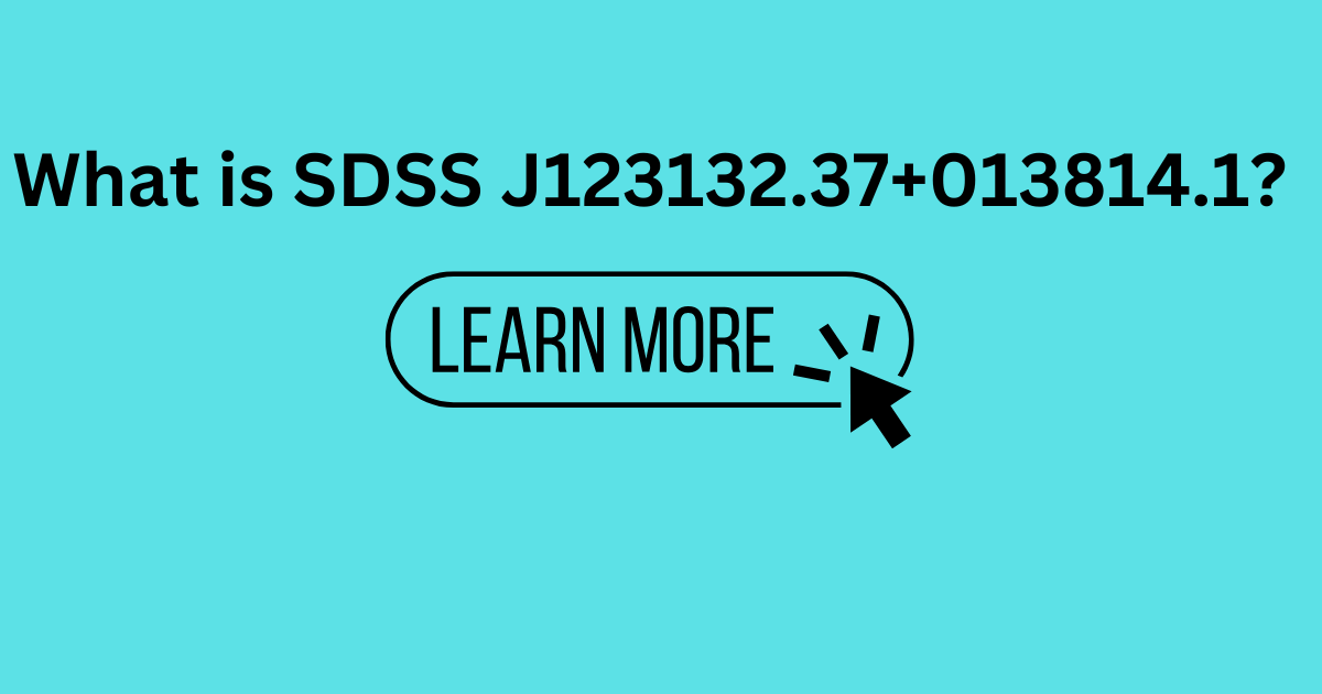 What is SDSS J123132.37+013814.1?